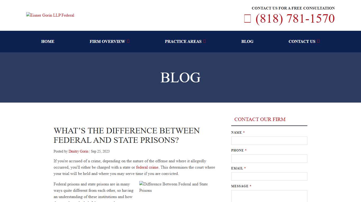 What’s the Difference Between Federal and State Prisons?